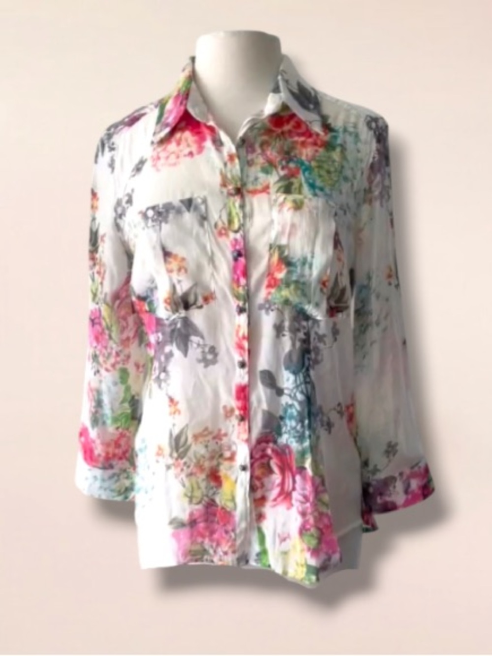 ARATTA Floral Print Blouse Size Small